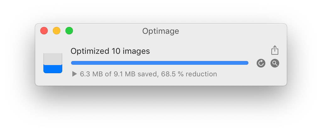 Optimage 的极简启动界面